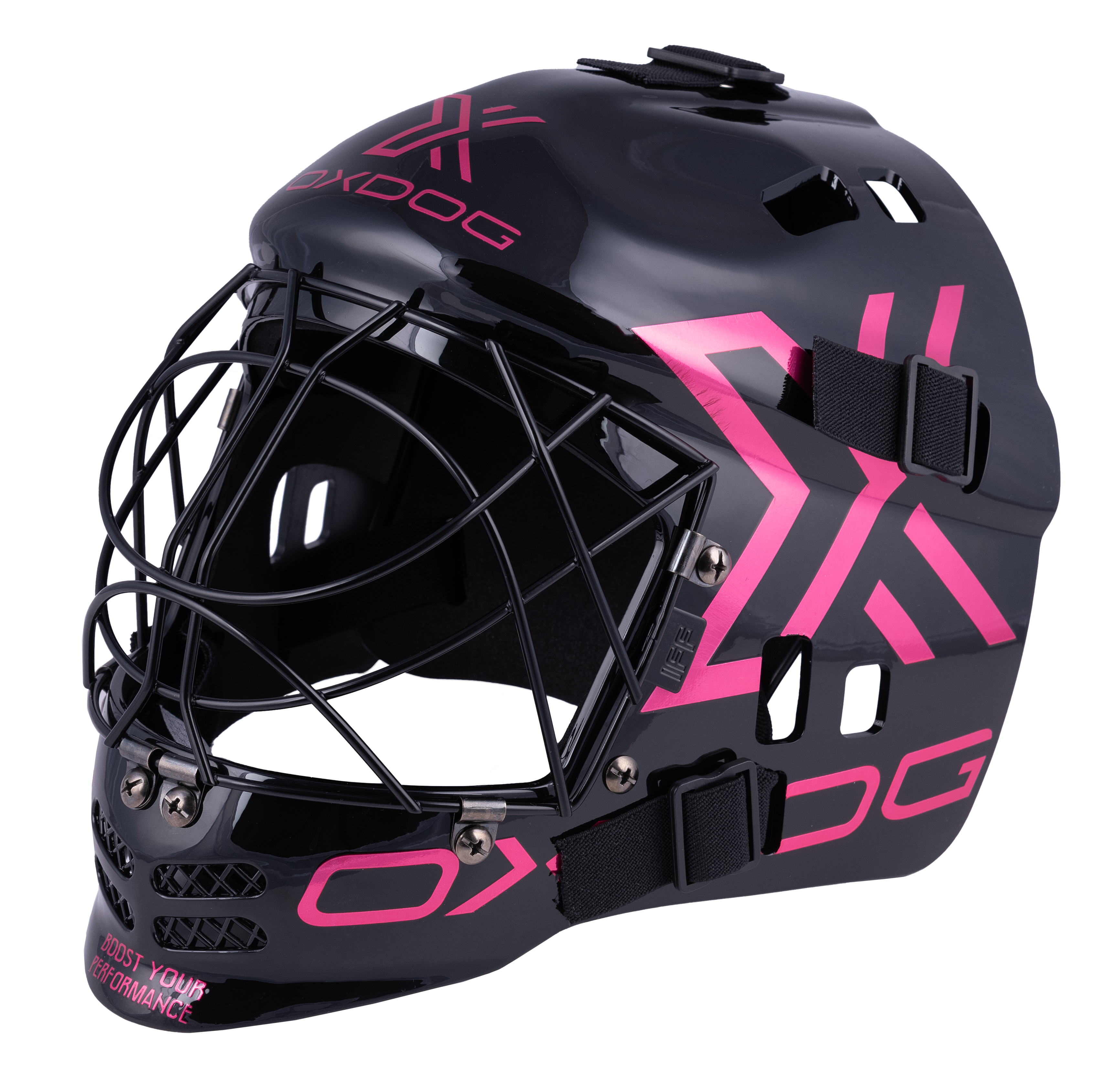 OXDOG | XGUARD Junior Floorball Torhütermaske black/bleached red – IFF & CE geprüft