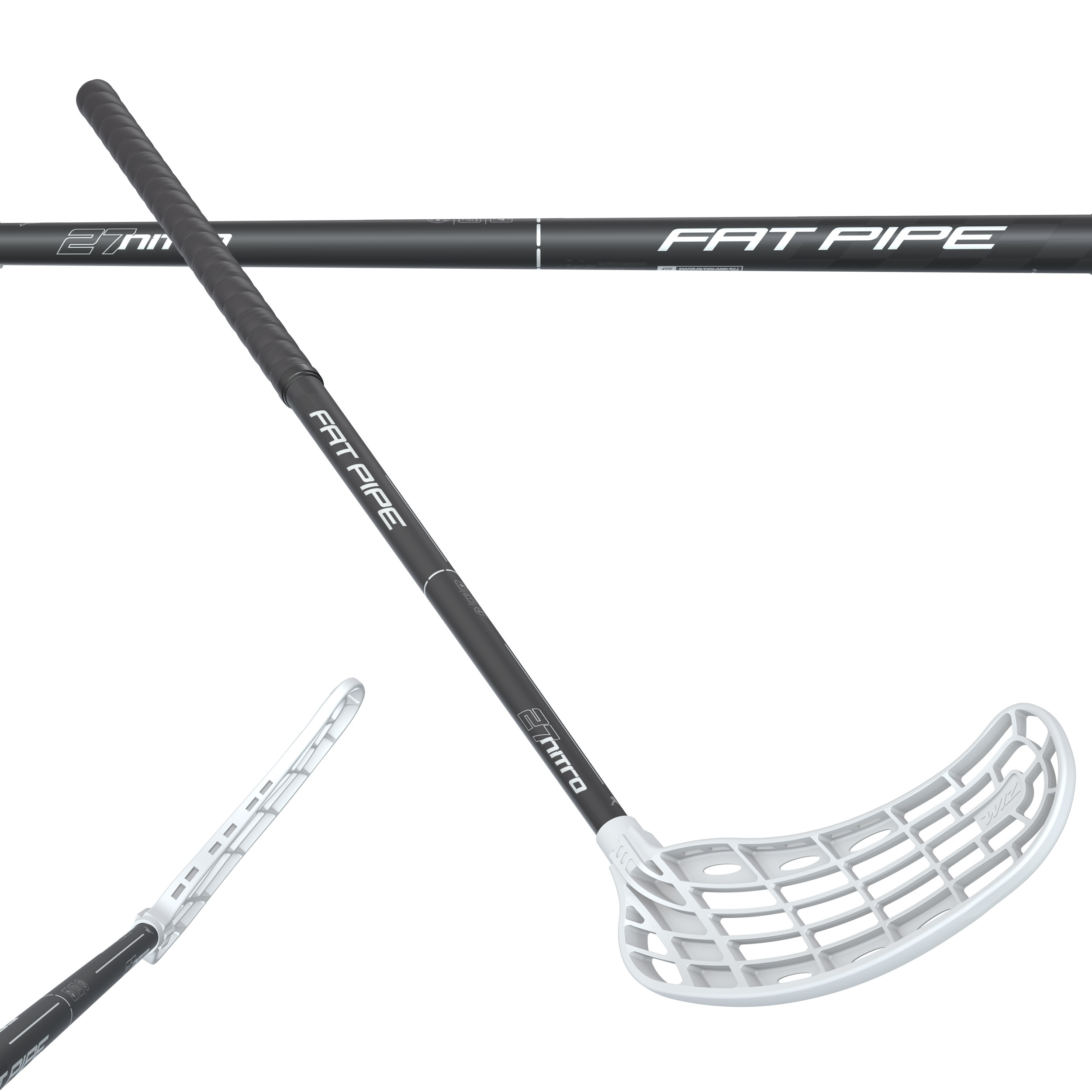 Fat Pipe Floorball Schläger NITRO 27 black/white