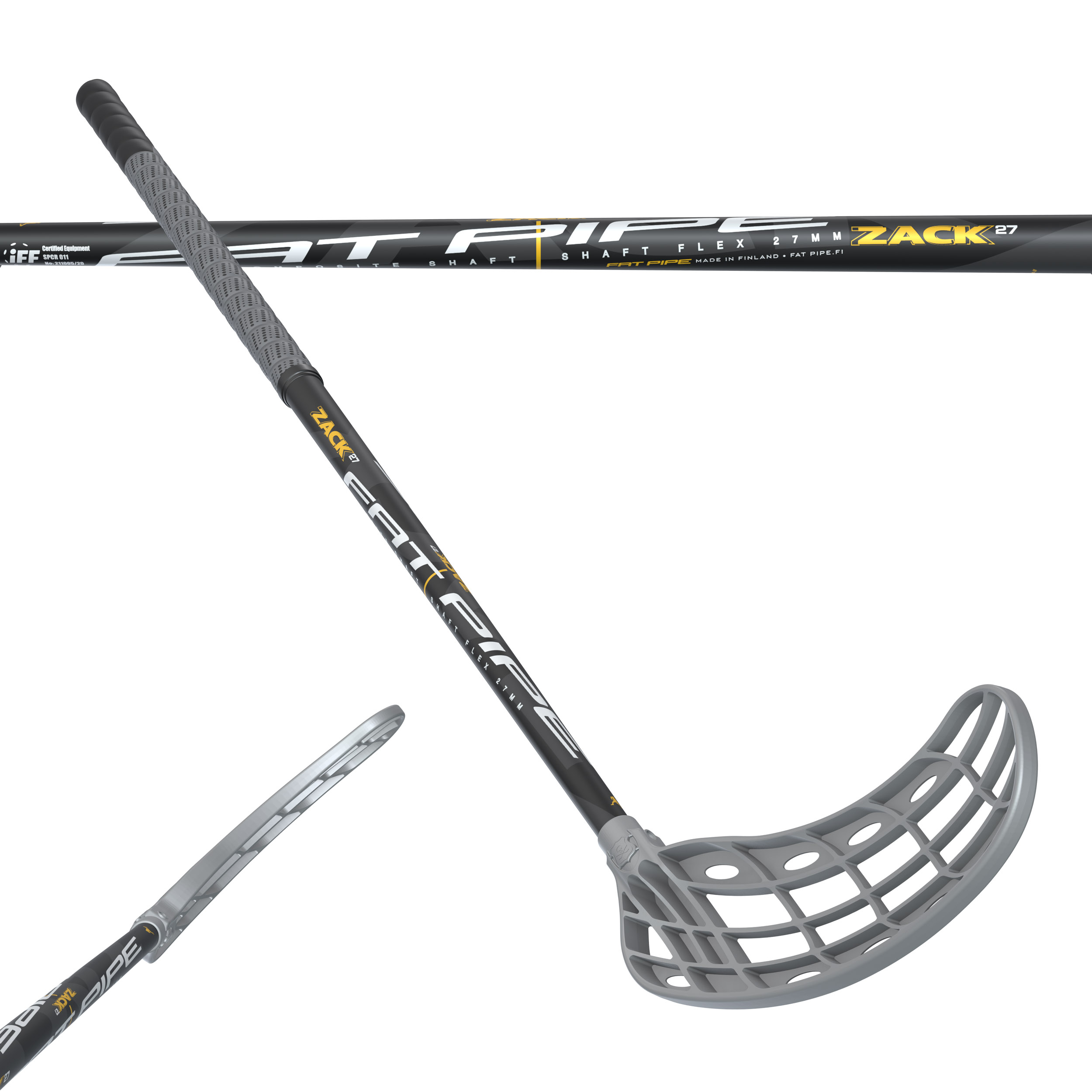 Fat Pipe Floorball Schläger ZACK 27 ORC black/grey