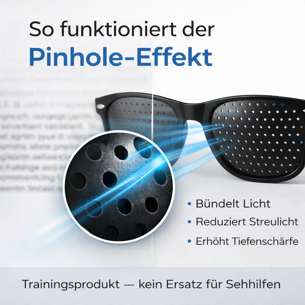 HALE | Rasterbrille für Vision Training & Augentraining | Lochbrille / Pinhole Brille