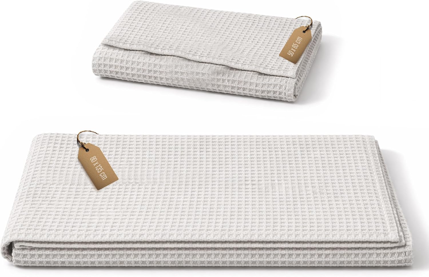 sositex | Sports Line Leinenhandtuch Off White – Sport- & Saunahandtuch in Waffelstruktur