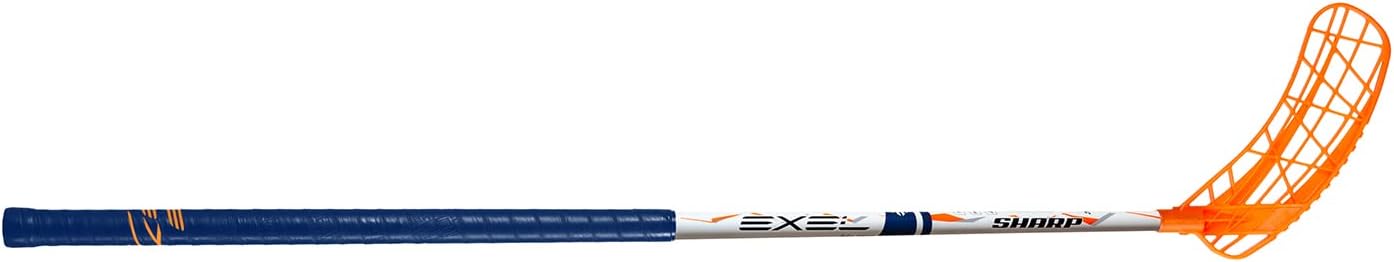 EXEL | SHARP White/Orange Floorballschläger – Jugend & Einsteiger, Flex 3.4