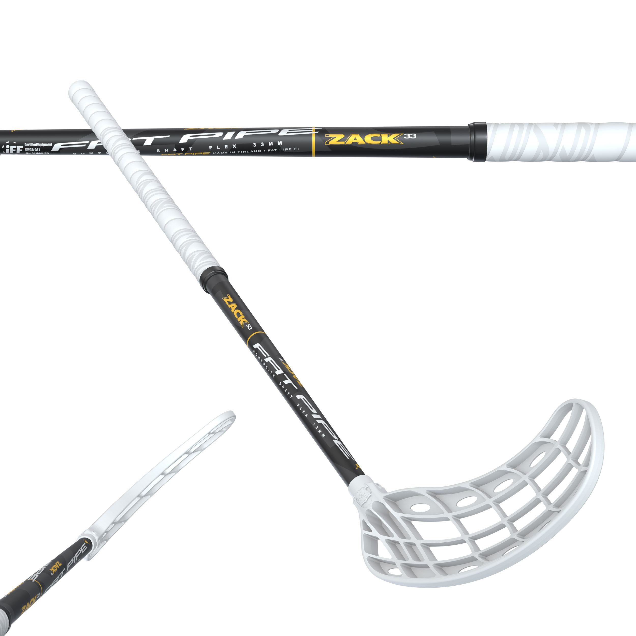 Fat Pipe Floorball Schläger ZACK 33 ORC black/white