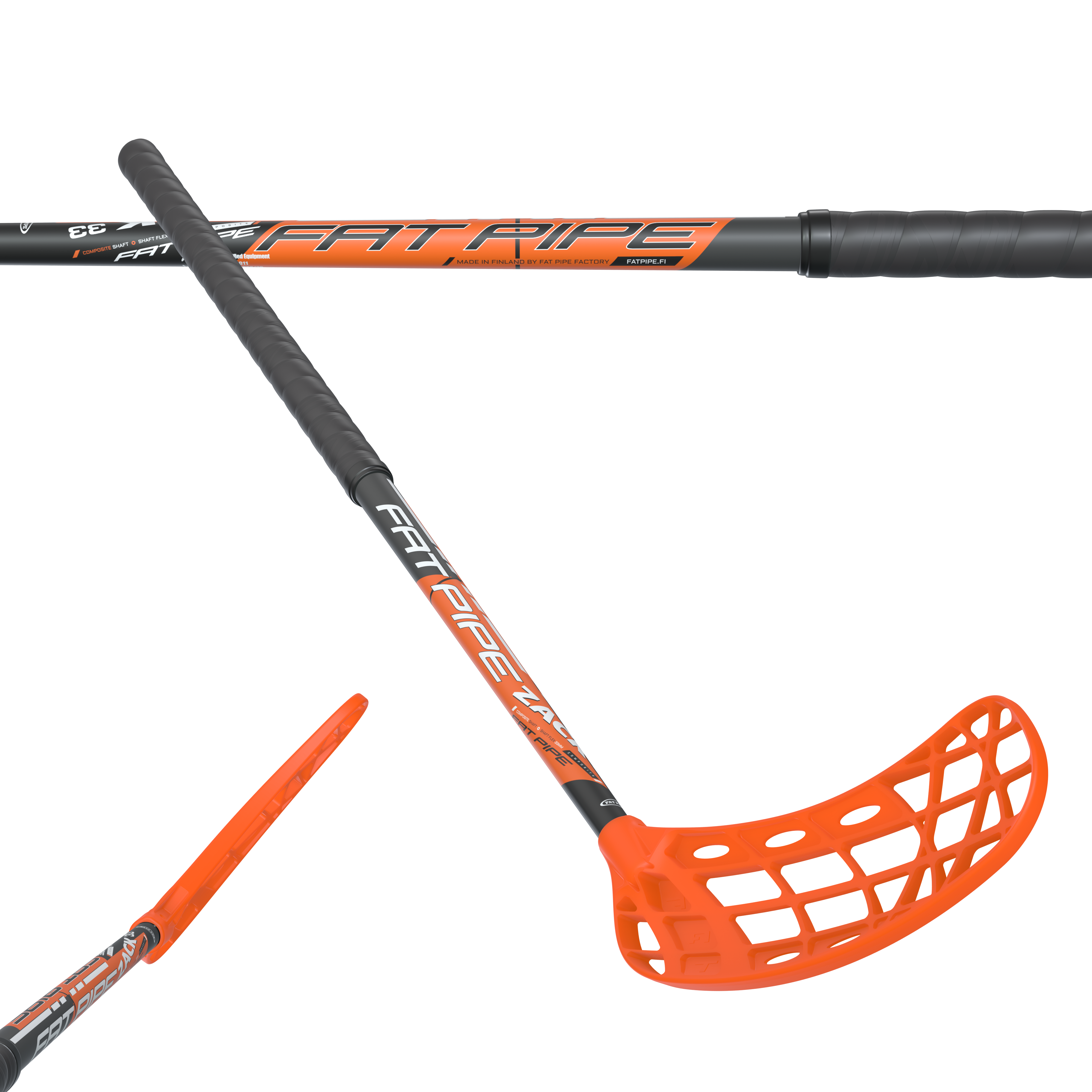 Fat Pipe | Floorball Schläger ZACK 33 BONE - Neon Orange