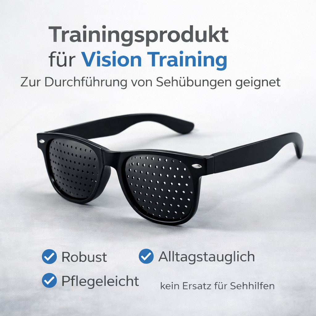 HALE | Rasterbrille für Vision Training & Augentraining | Lochbrille / Pinhole Brille