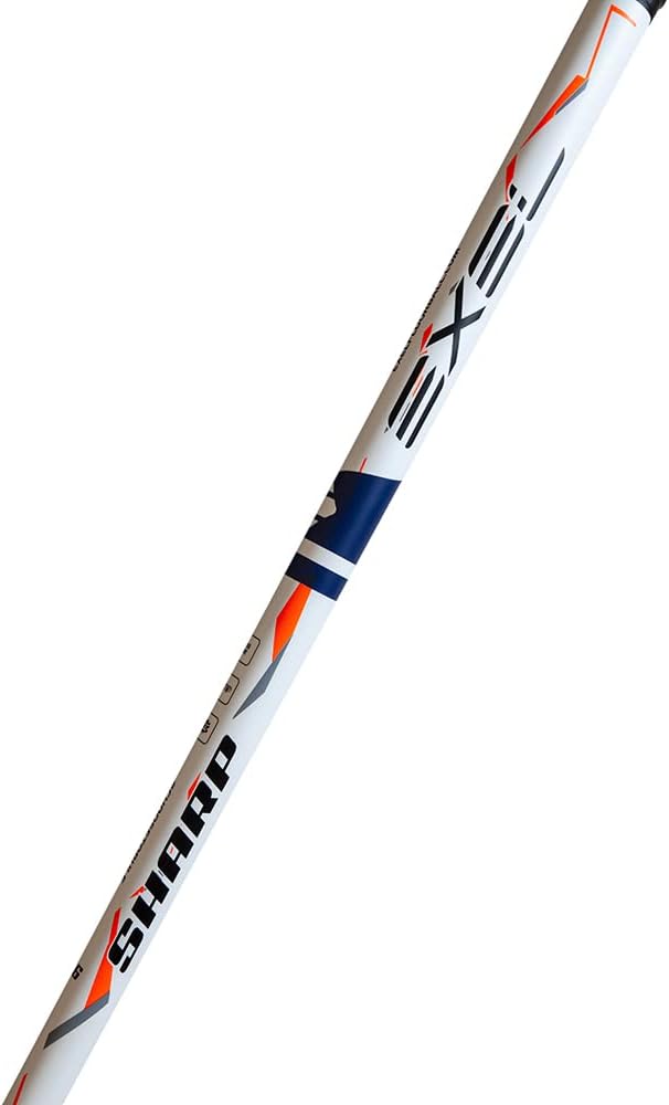 EXEL | SHARP White/Orange Floorballschläger – Jugend & Einsteiger, Flex 3.4
