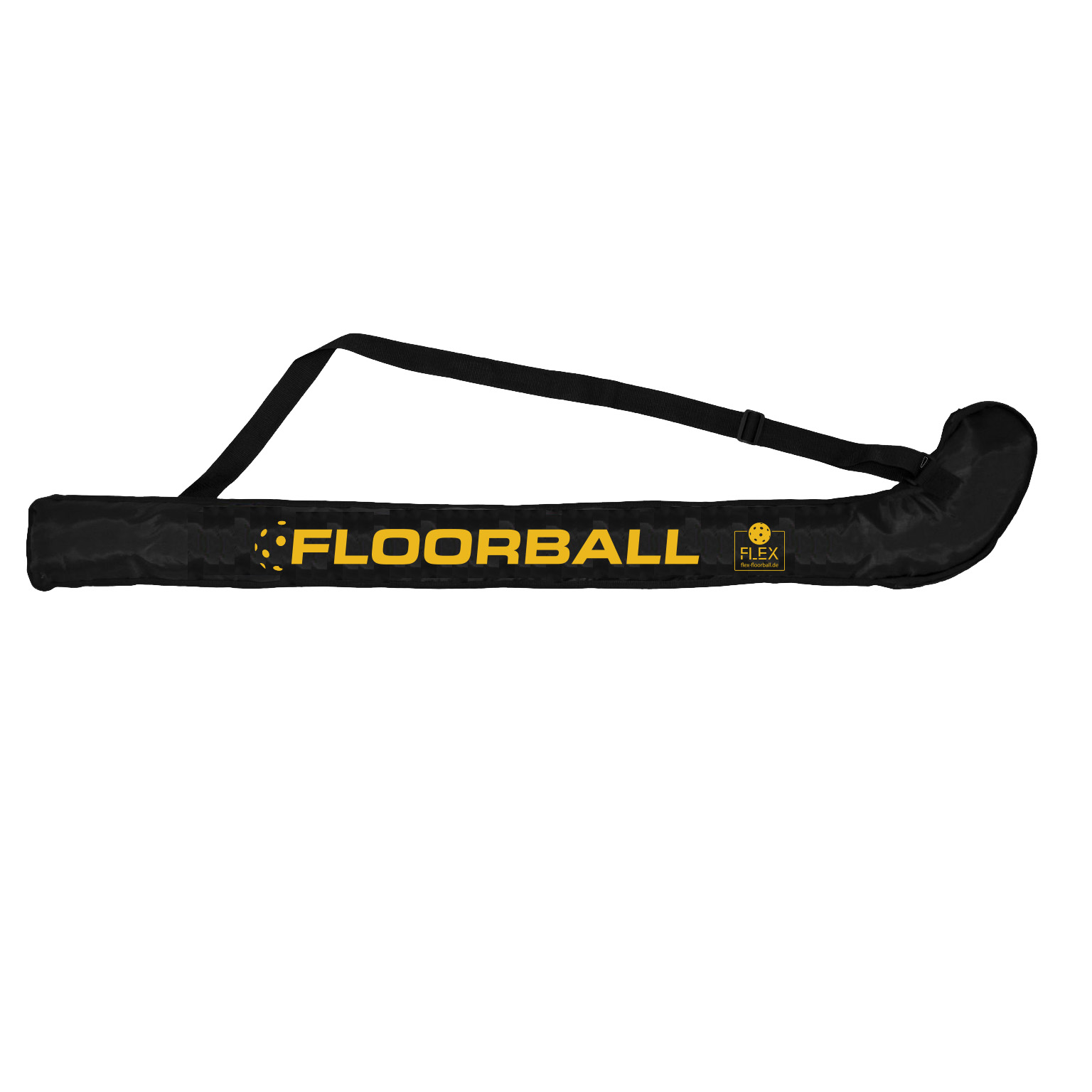HALE | Floorball Schlägertasche für bis zu 3 Schläger – Nylon Stocktasche bis 104 cm - schwarz/gold