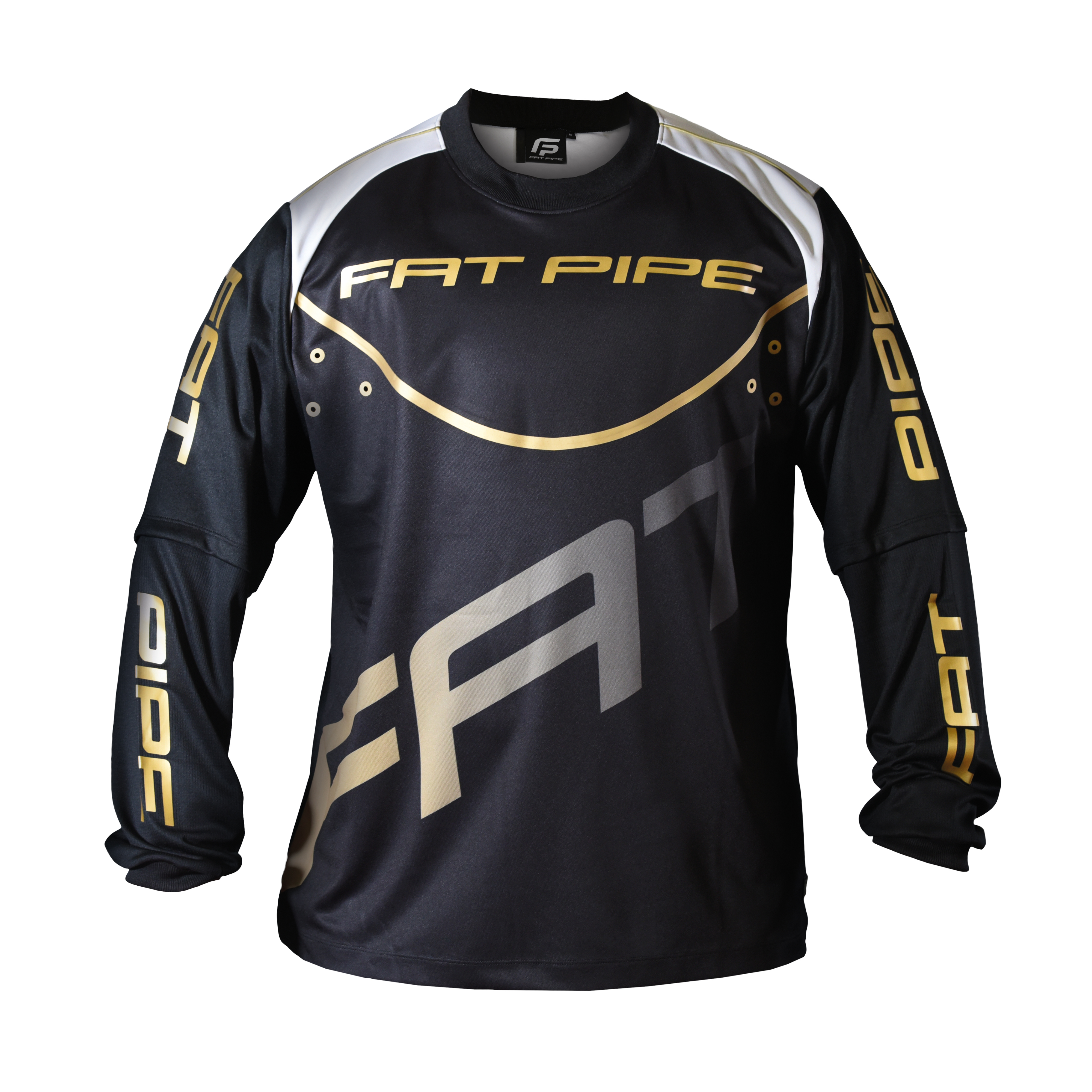 Fat Pipe Torhüter Shirt schwarz/gold