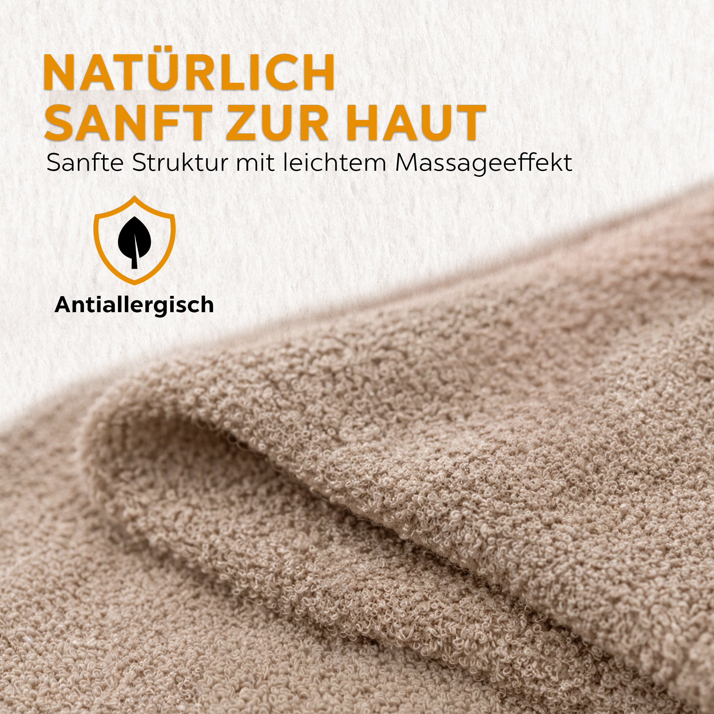 sositex | Premium Line Saunahandtuch natural/white 75 × 150 cm – Sauna & Bad