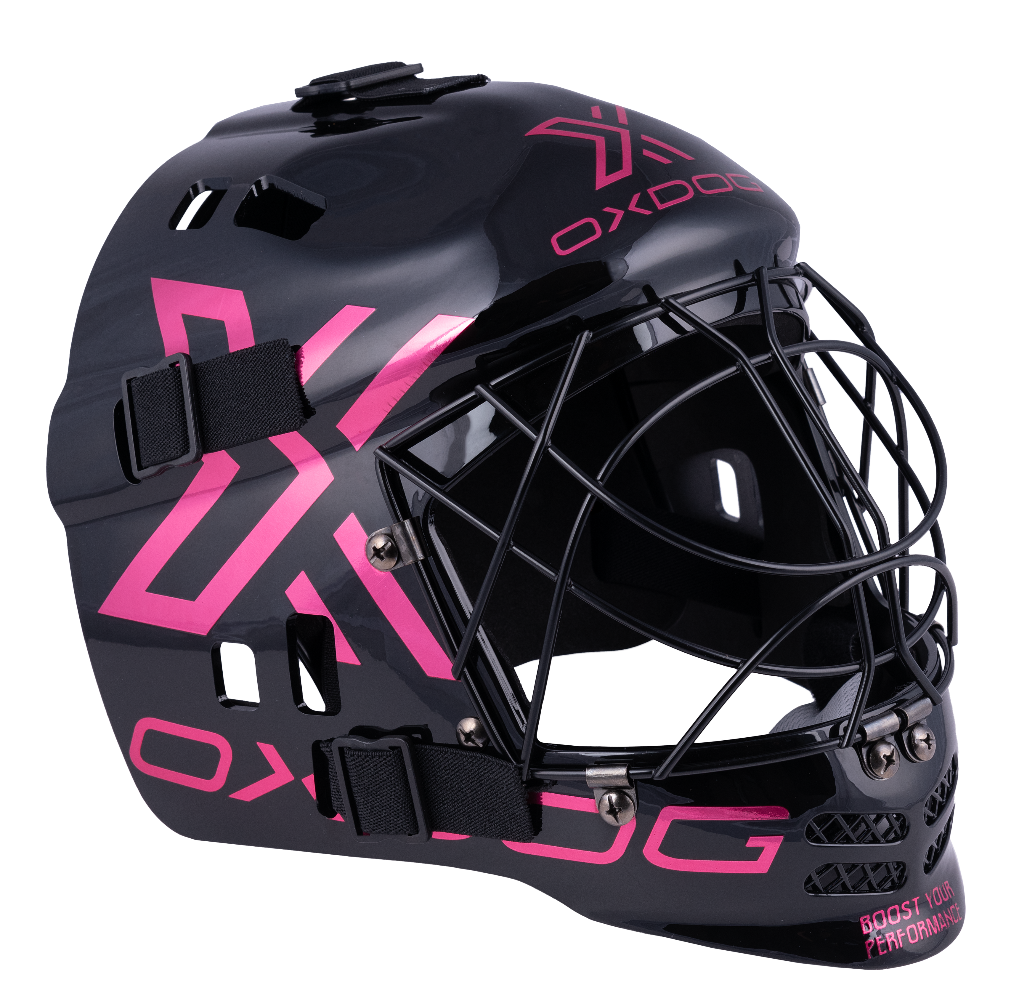 OXDOG | XGUARD Junior Floorball Torhütermaske black/bleached red – IFF & CE geprüft