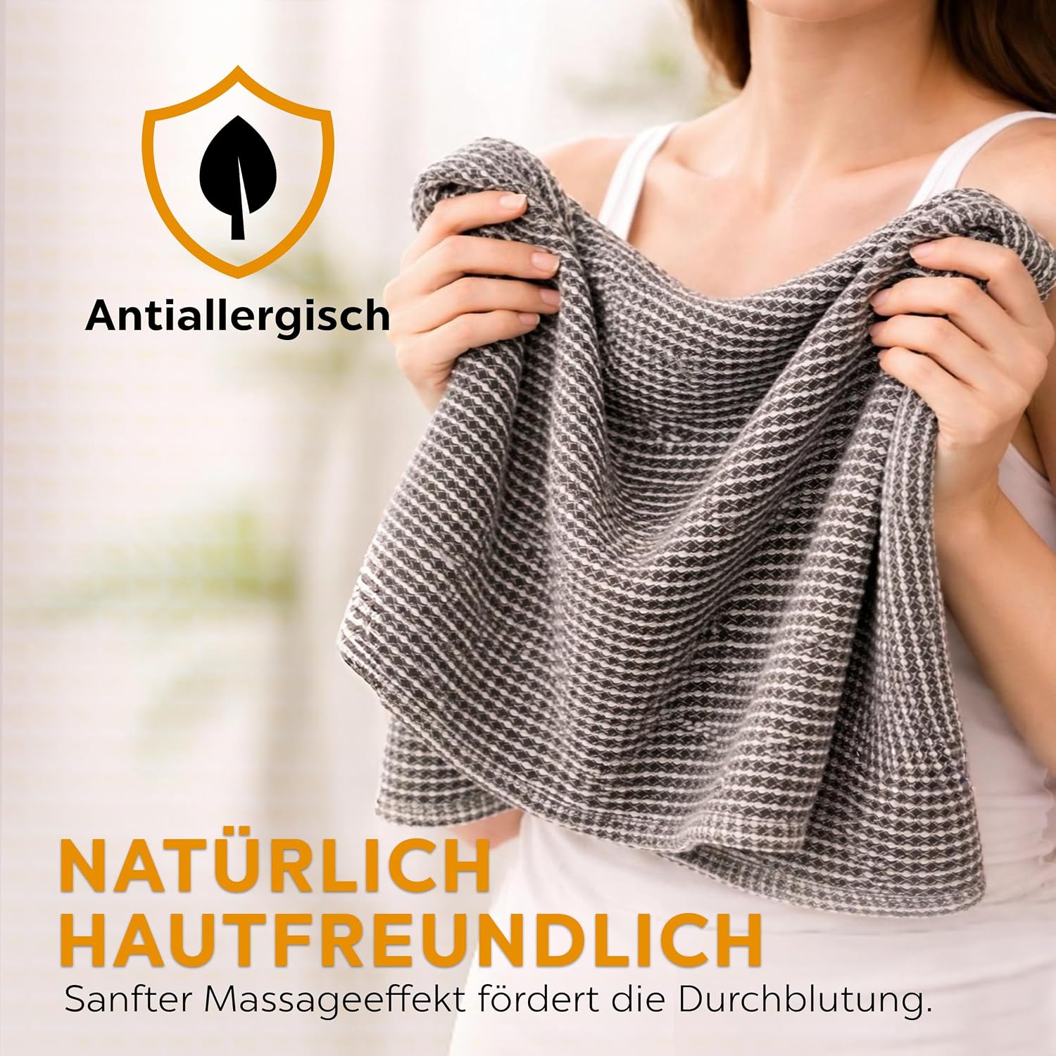 sositex | Sports Line Leinenhandtuch Off White – Sport- & Saunahandtuch in Waffelstruktur