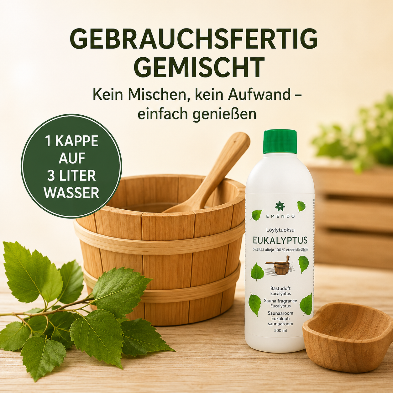 EMENDO | Sauna Aufguss 500 ml Zitrone-Menthol