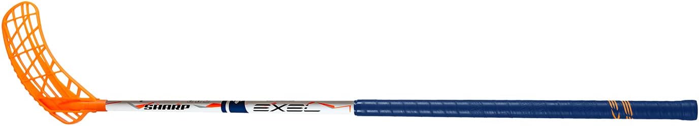 EXEL | SHARP White/Orange Floorballschläger – Jugend & Einsteiger, Flex 3.4
