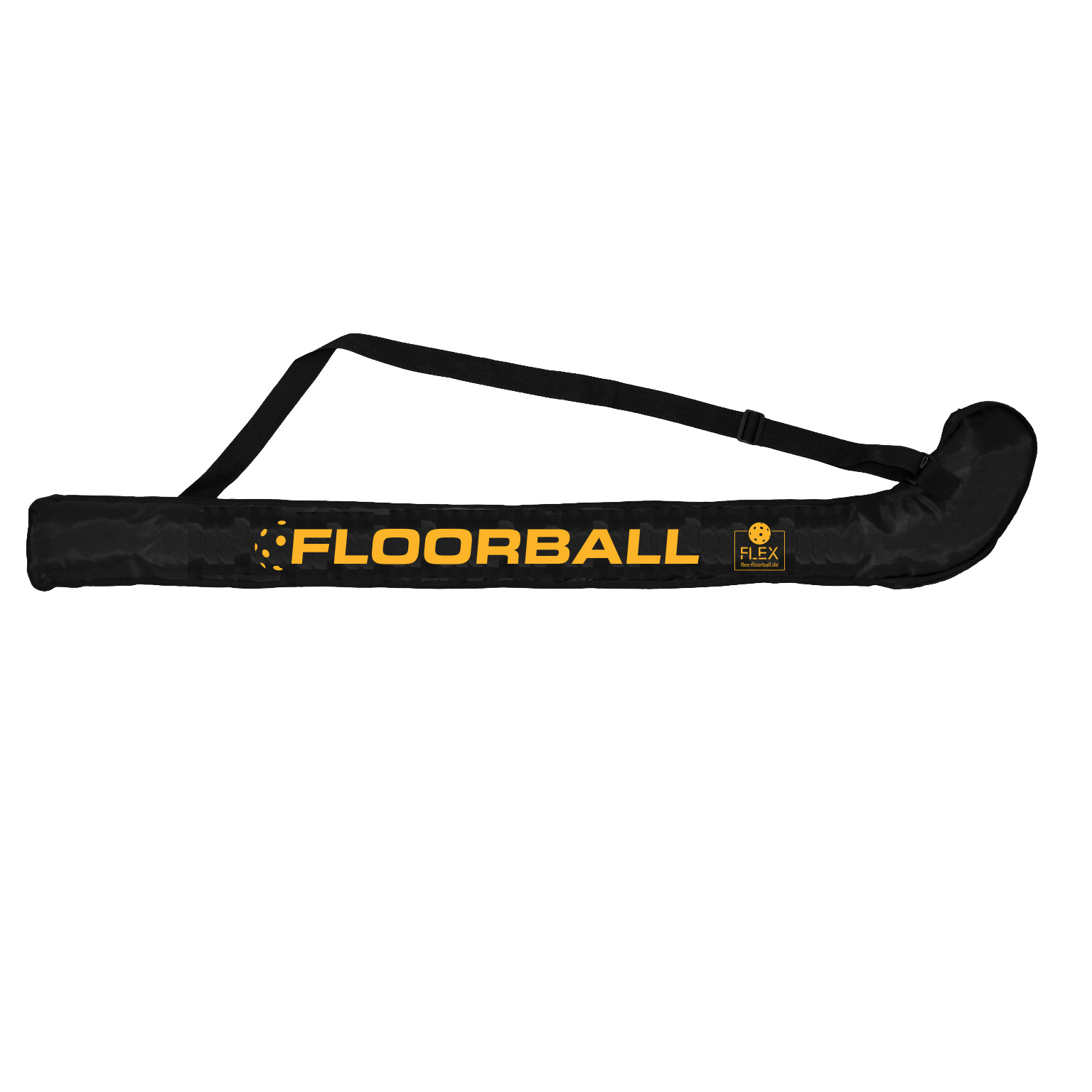 HALE | Floorball Schlägertasche für bis zu 3 Schläger – Nylon Stocktasche bis 104 cm - schwarz/orange