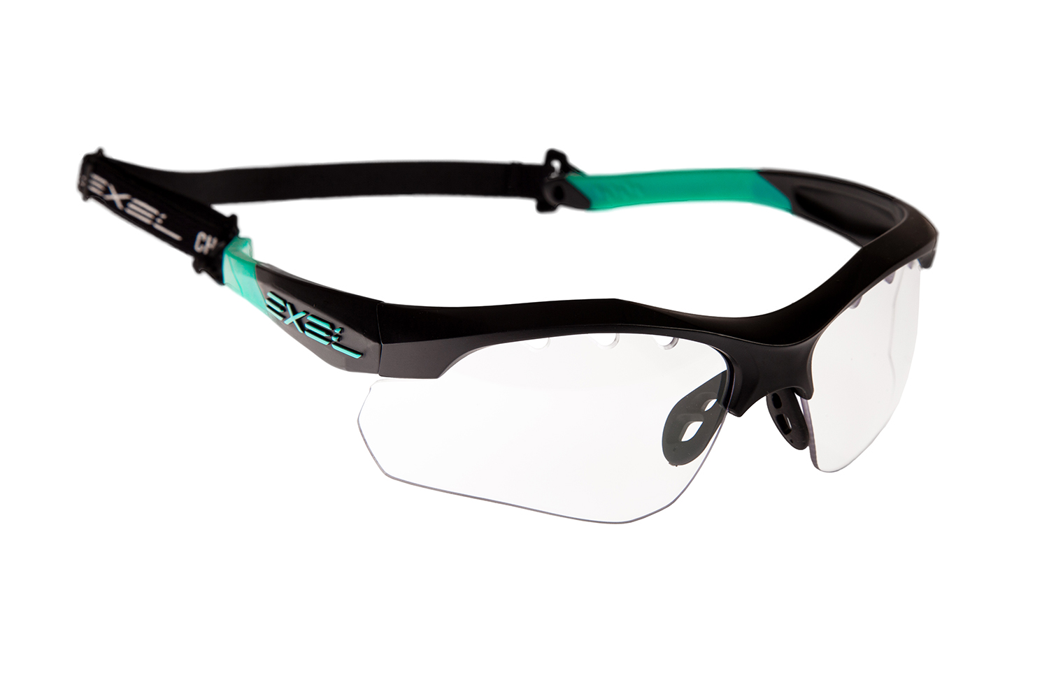 EXEL Floorball Schutzbrille INTENSE Eyeguard, schwarz/mint