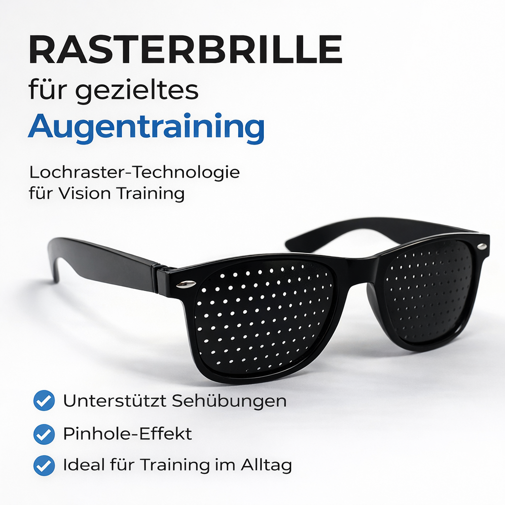 HALE | Rasterbrille für Vision Training & Augentraining | Lochbrille / Pinhole Brille