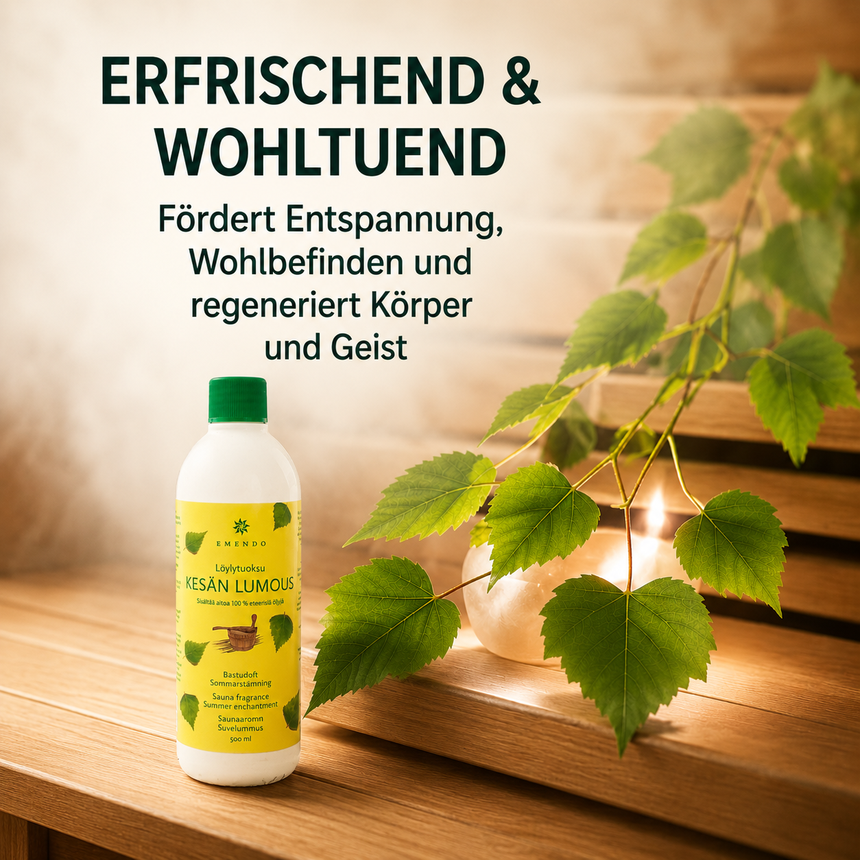 EMENDO | Sauna Aufguss 500 ml Zitrone-Menthol