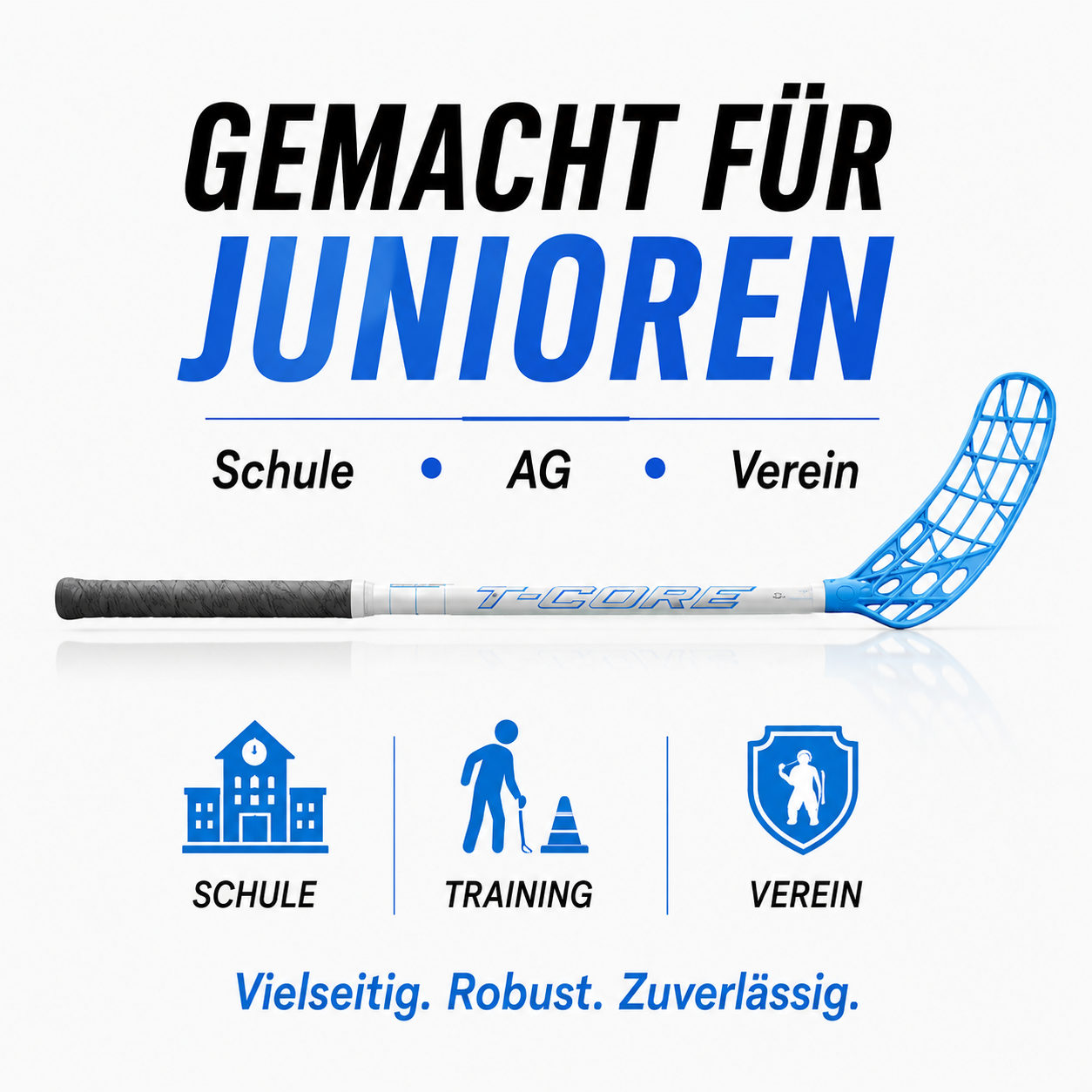 Fat Pipe | T-CORE 31 CTRL Floorballschläger Junior – Baby Blue