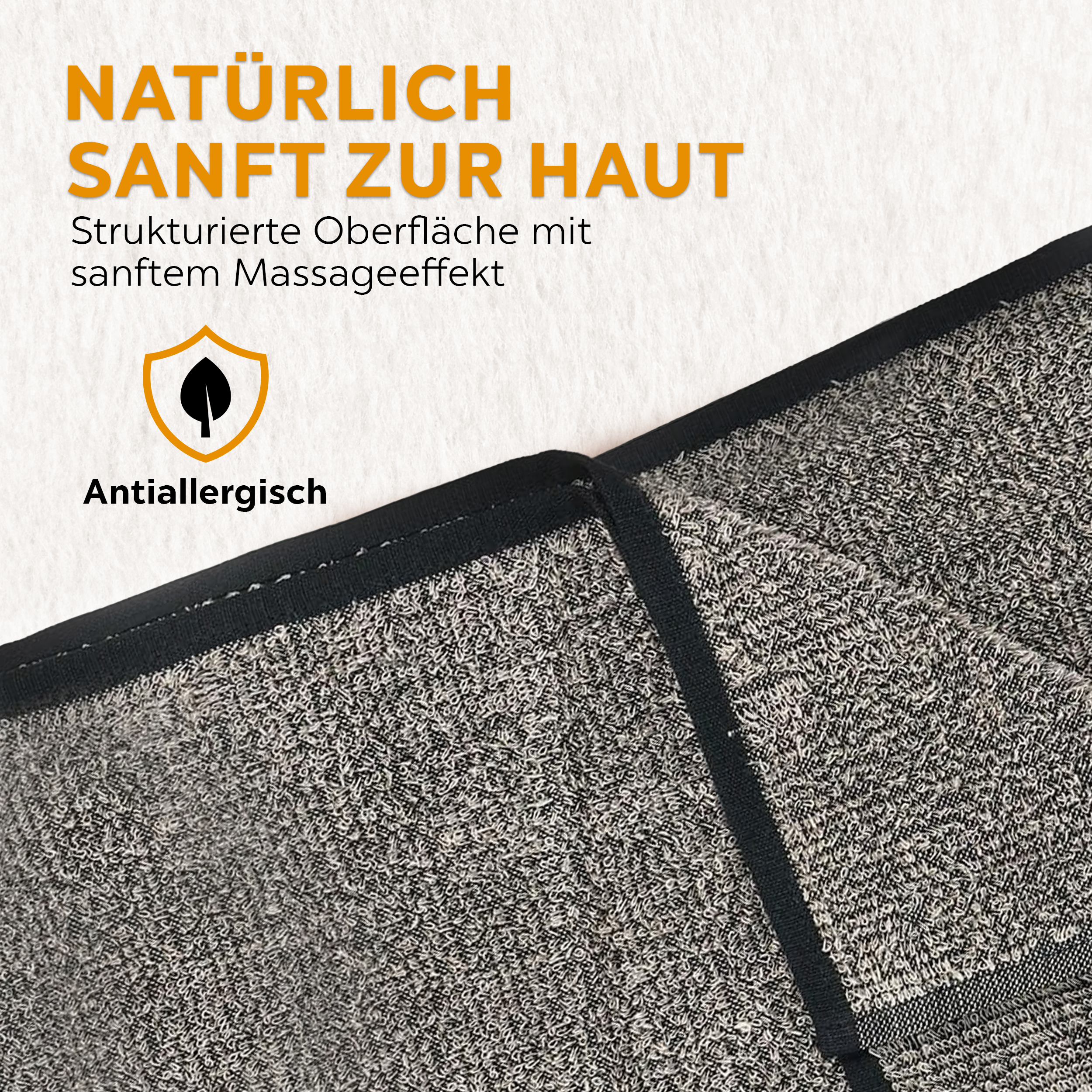 sositex | Sauna Line Saunahandtuch 70 x 140 cm – Leinen & Baumwolle – Black/Natural